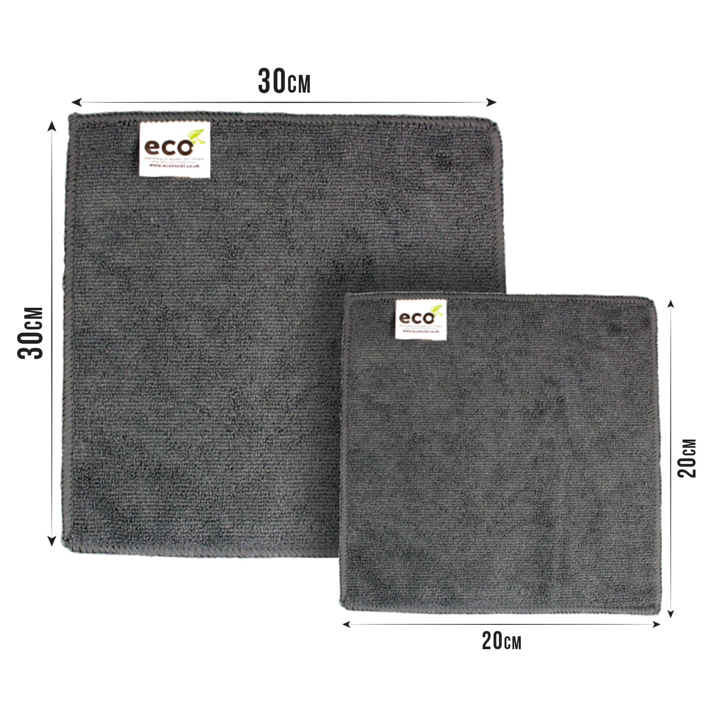 Ecomoist Premium Microfiber Cleaning Towels – Pack of 3 (30cm x 30cm)  Eco-Friendly, Lint-Free, and Ultra-Absorbent Cleaning Cloths for All Surfaces
