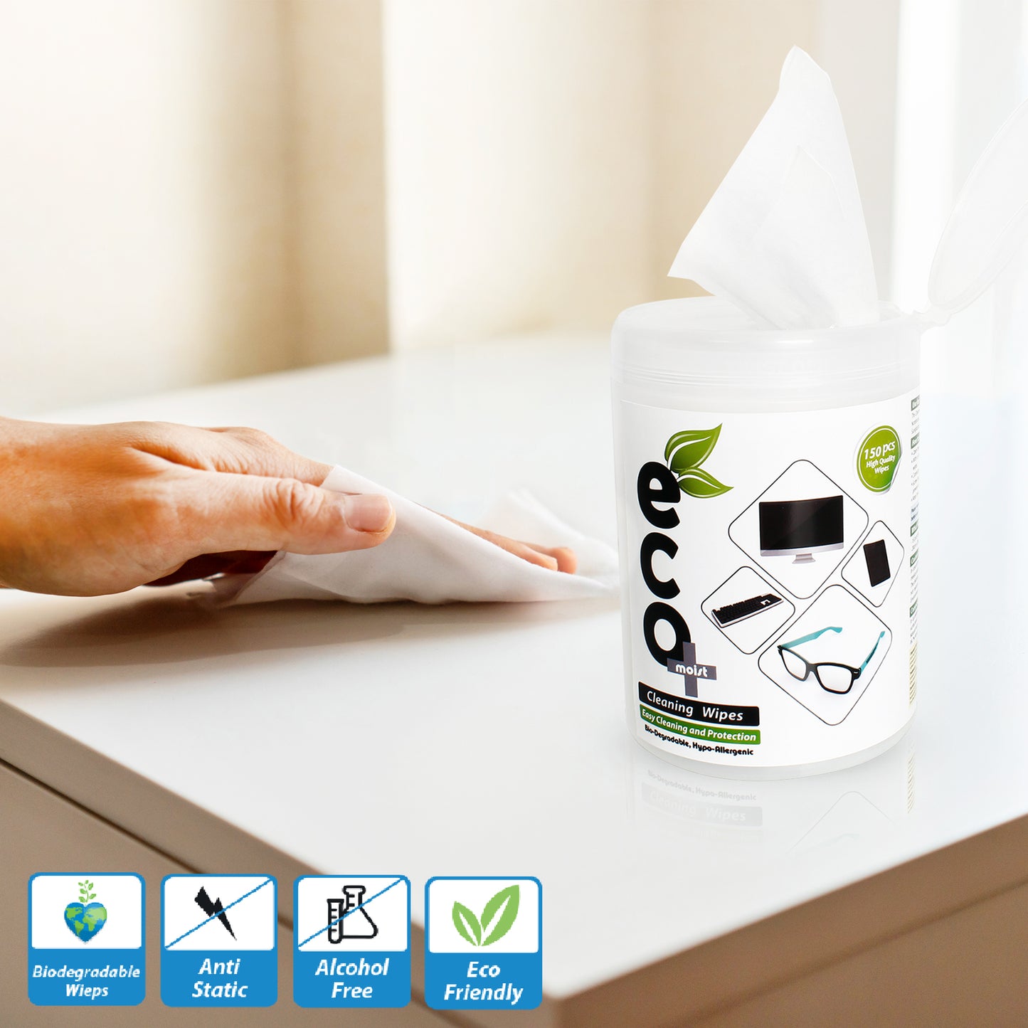 Ecomoist Cleaning Wipes (150pcs)