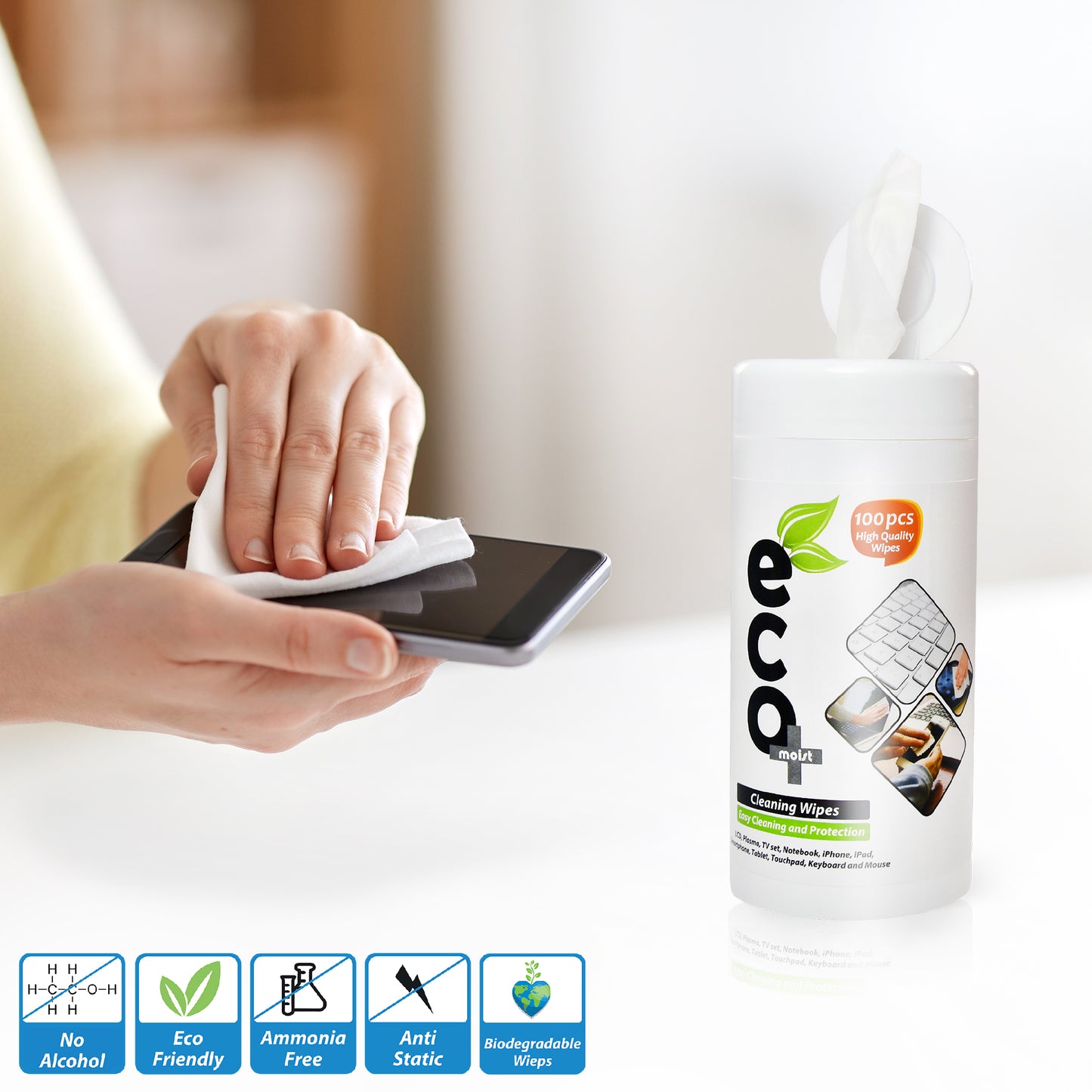 Ecomoist Cleaning Wipes (100pcs)