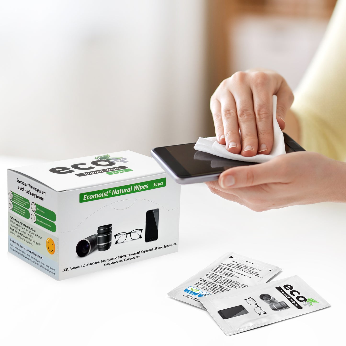 Ecomoist Lens Cleaning Wipes (50pcs)