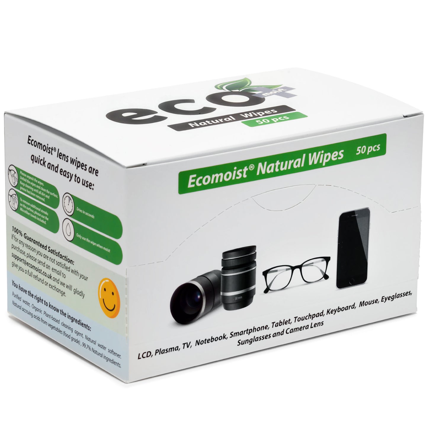 Ecomoist Lens Cleaning Wipes (50pcs)