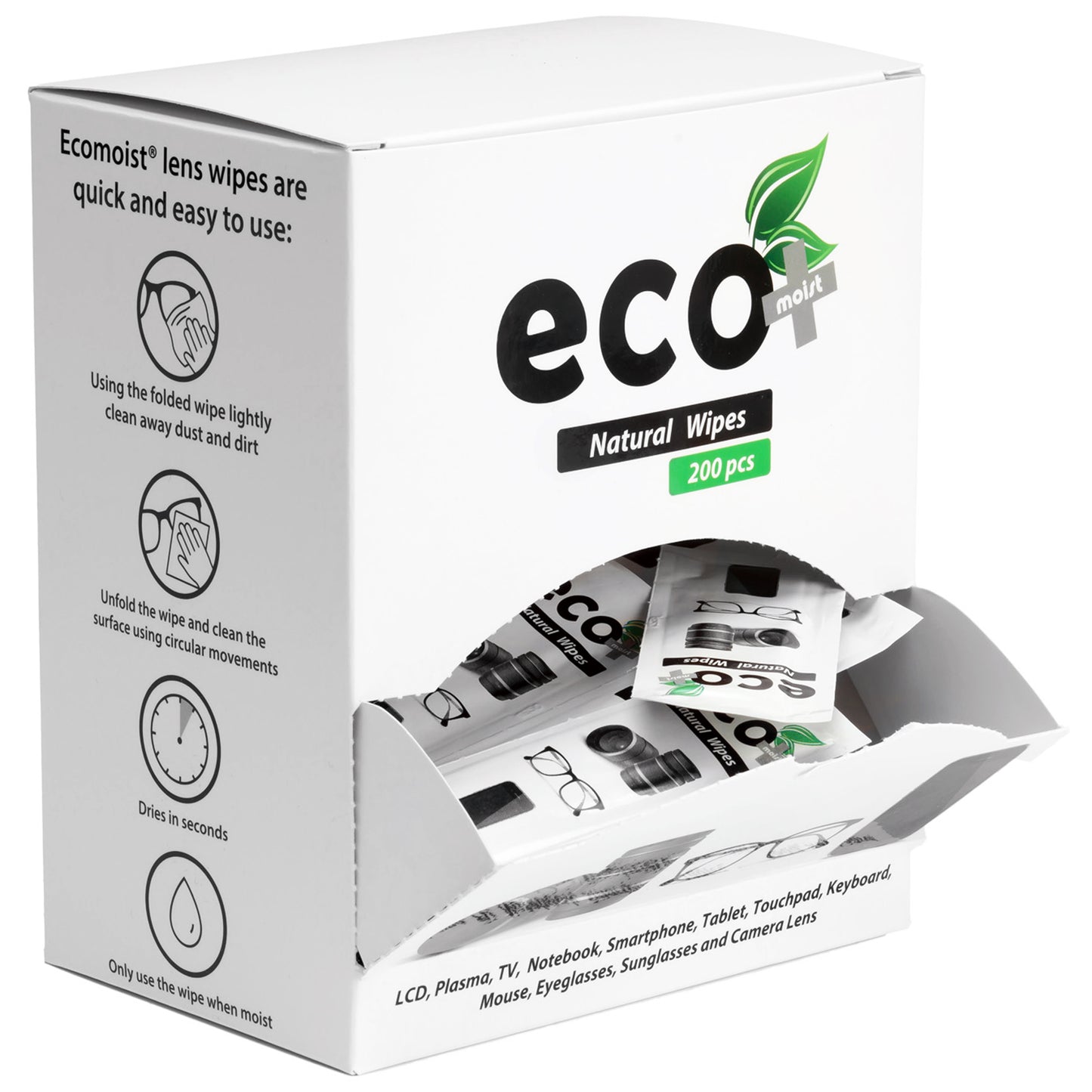 Ecomoist Lens Cleaning Wipes (200pcs)