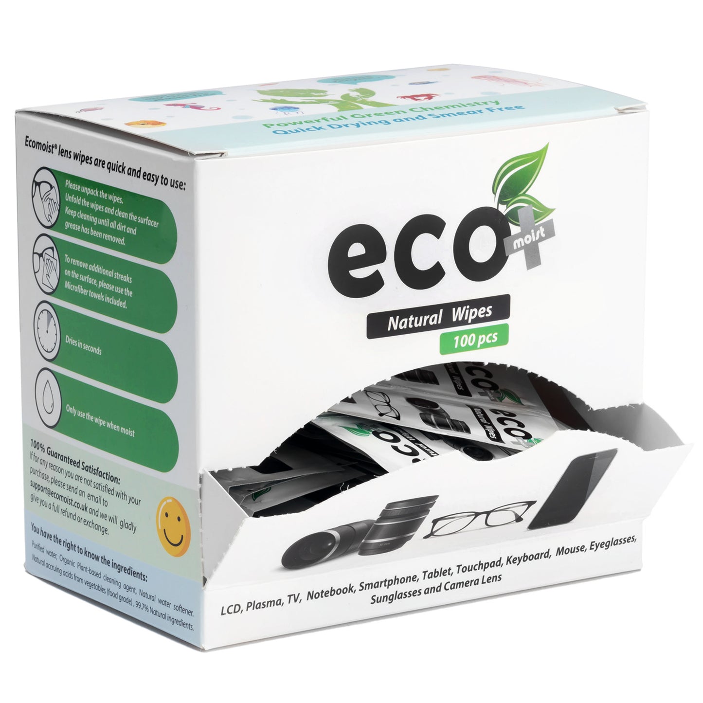 Ecomoist Lens Cleaning Wipes (100pcs)