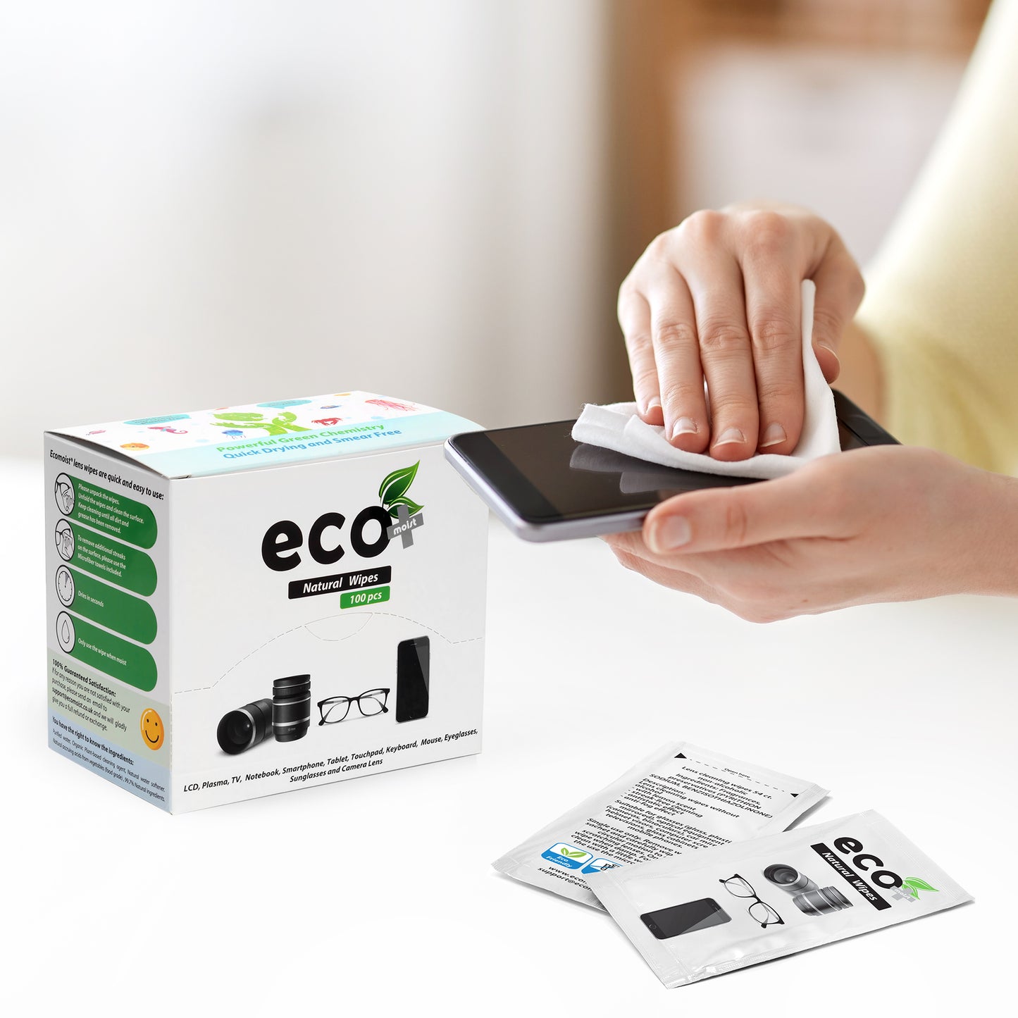 Ecomoist Lens Cleaning Wipes (100pcs)